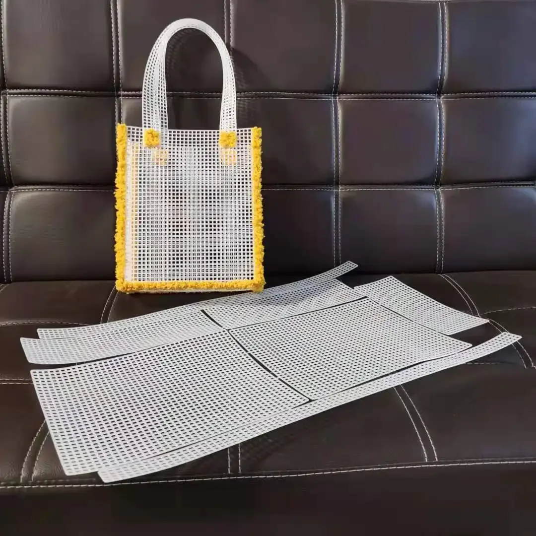 Amazon.com: TXIN 5 Sets Plastic Mesh Canvas Sheets Plastic Canvas Purse Form  for Embroidery Knitting Mesh DIY Purse Handbag Shoulder Crochet Purse  Making Supplies Yarn Crafting with 20 Pieces of Brooch