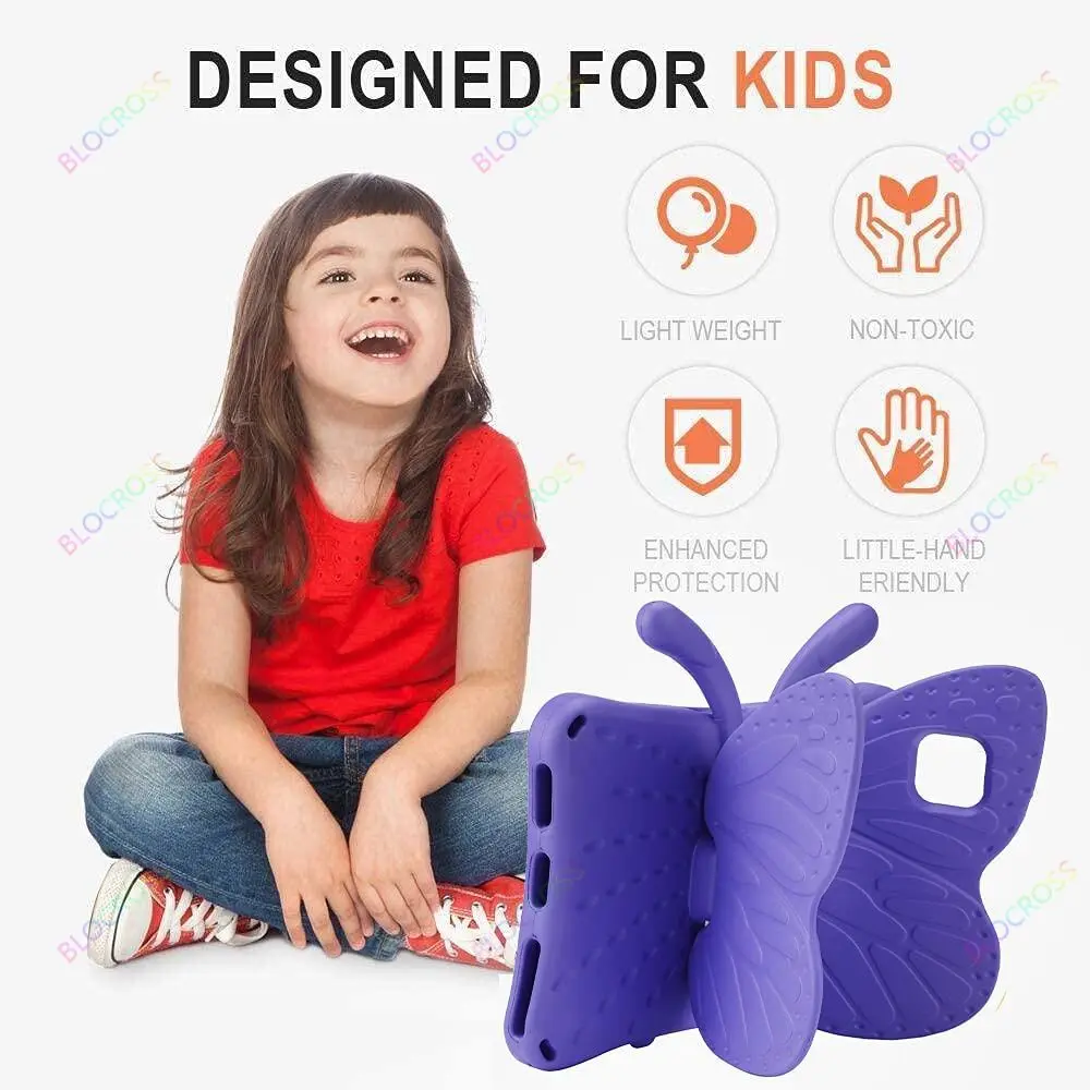 Capa protetora para samsung galaxy tab a7 lite, capinha de 8.7 ''leve à  prova de choque para crianças, com desenho animado e borboleta, image size:1000x1000