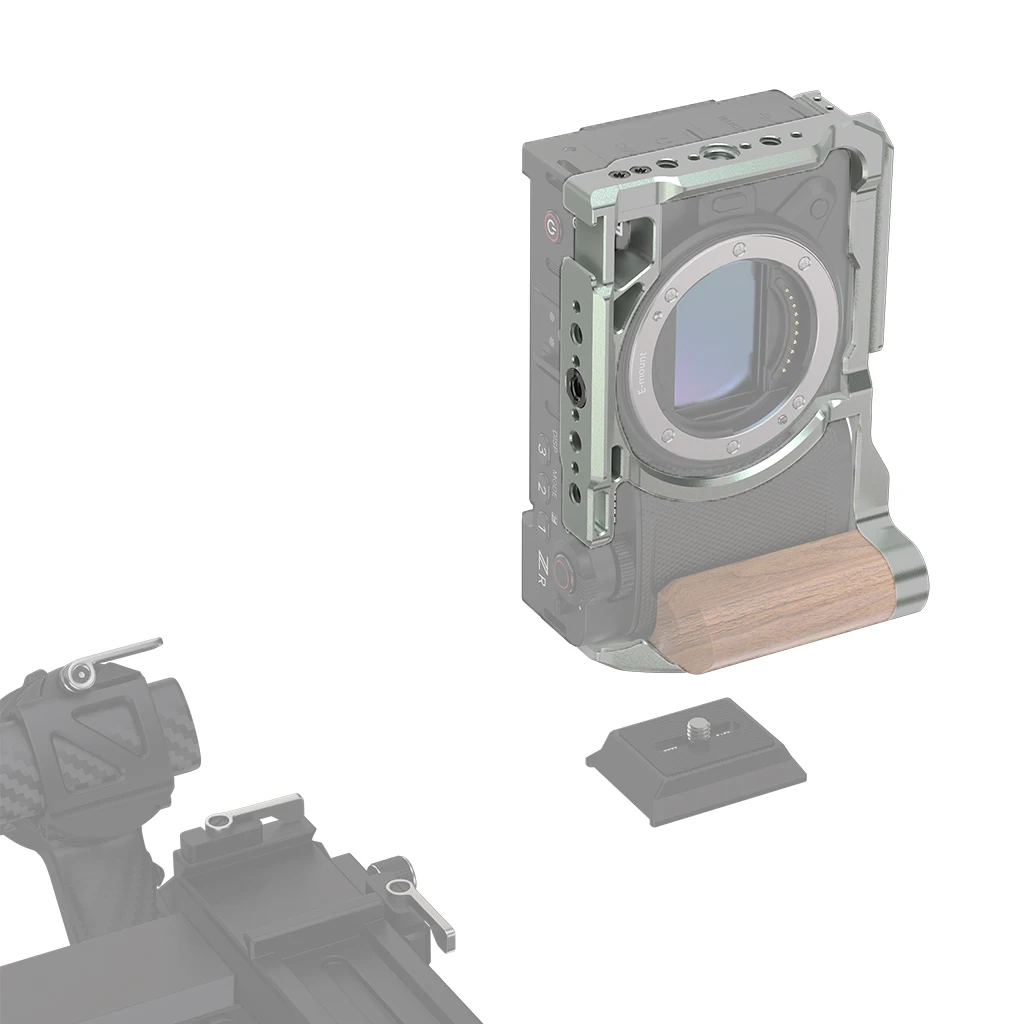 Für Nikon ZR ZR Kamera-Käfig Seitlicher Obergriff Videokamera-Halterung Schutzgehäuse Cold Shoe Halterung 3/8 1/4 Zoll Loch Mikrofonanschlüsse – Detail 22