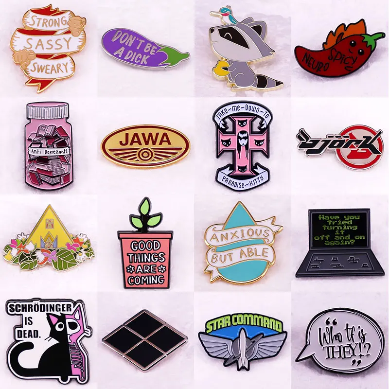 

Anxious But Able Enamel Pin Lapel Pin for Clothes Brooches on Backpack Briefcase Badge Jewelry Decoration Gifts for Friend