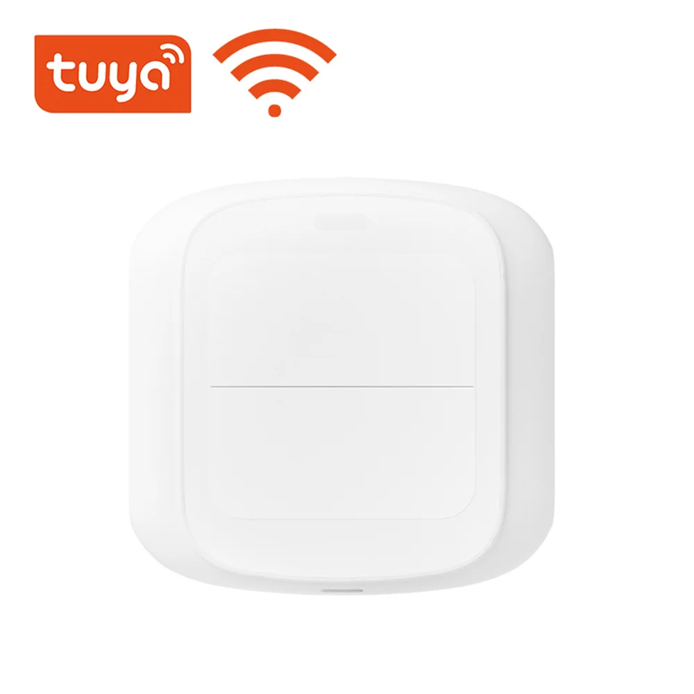 

Беспроводной кнопочный переключатель Tuya с Wi-Fi/ 2 клавишами, 6 сцен, контроллер с питанием от батареи, автоматический вариант для устройств Tuya