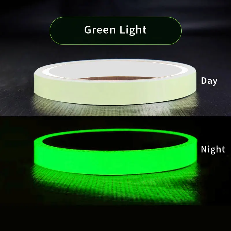 Green Luminous Tape Fluorescent Reflective Self-adhesive Stickers Warning Safety DIY Home Decoration Festival Party Supplies