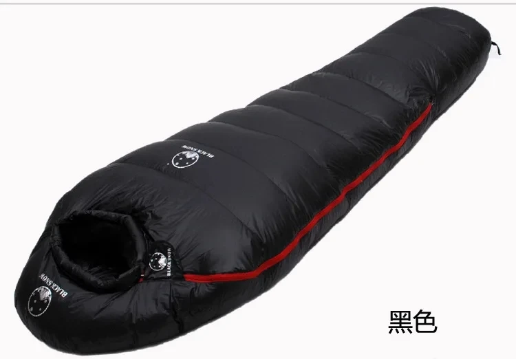 Warmer, mit Gänsedaunen gefüllter Schlafsack für Erwachsene im Mumien-Stil, passend für 3-Jahreszeiten-Thermo-Schlafsack, 3 Arten von Dicken, Camping, Reisen – Detail 8