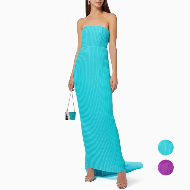 Long Pleated Evening Dress - Ready to Wear