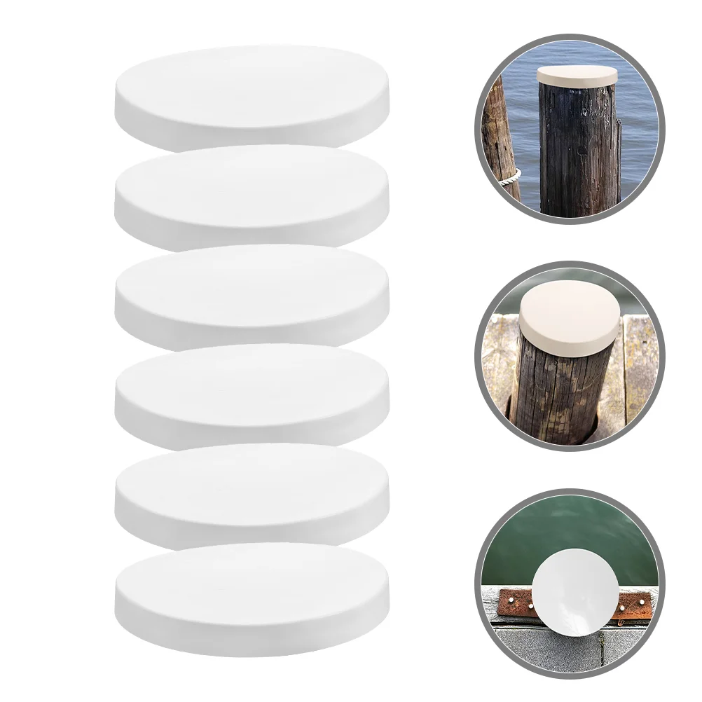 

6 Pcs Cap Convenient Piling Caps Dock Protection Letter Wood Peg Marine Pvc Wooden for Covers