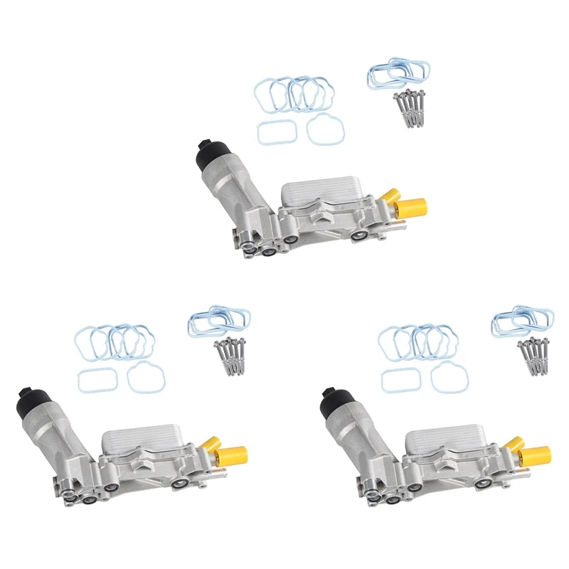 

3X Oil Filter Adapter Housing Engine For-Jeep-Dodge-Chrysler Ram 3.6L V6 Oil Cooler 68105583AE 68105583AF 68105583AA