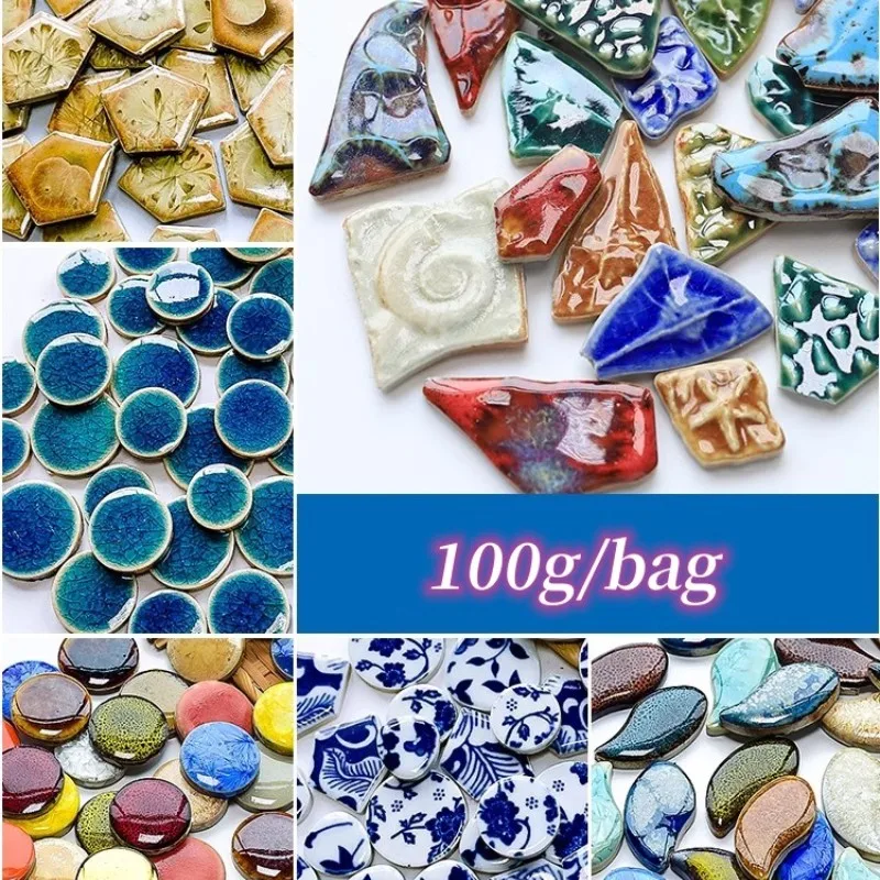 Carreaux Mosaïque Céramique 200g - Blanc Fleur - Uxcell (neuf, Lot Vrac)