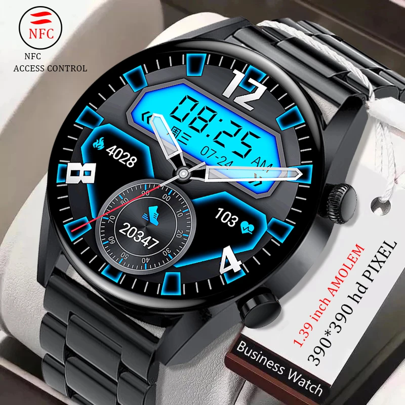 2022 New AMOLED Screen Men Smart Watch Bluetooth Call Watch IP68 Waterproof Sports Fitness Watch For Android IOS Smart Watch Men