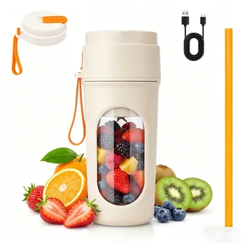 450ML Portable Electric Juicer Multifunctional Wireless Blender USB Rechargeable Ice Crusher Small Juice Cup Mixer Machine 1
