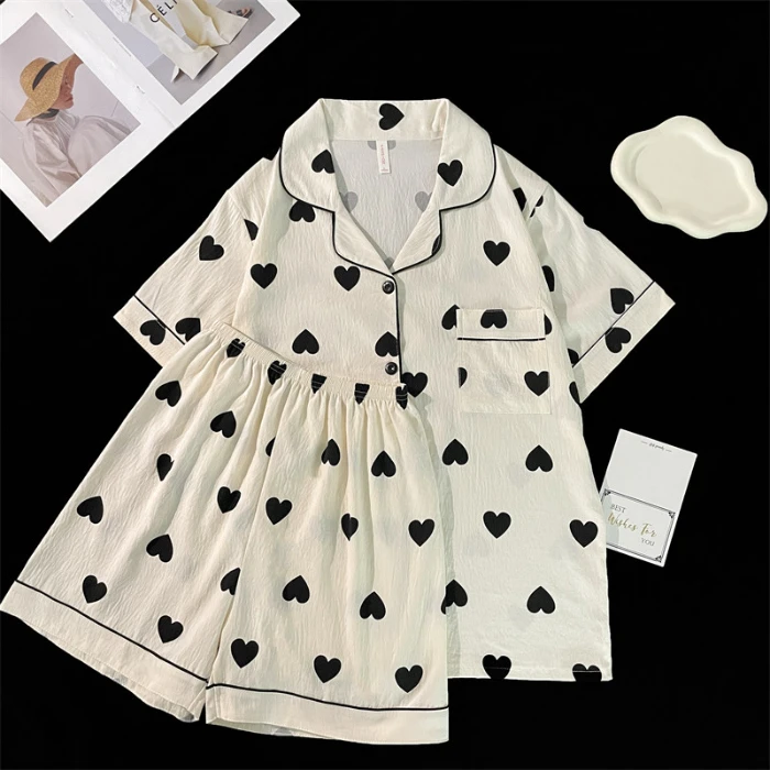 طقم بيجامات قطنية للنساء ، ملابس نوم جميلة ، ملابس...