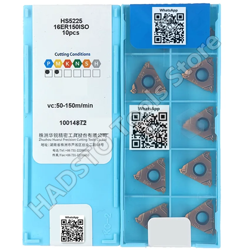 16ER100ISO/16ER125ISO/16ER150ISO/16ER175ISO/16ER200ISO/16ER250ISO/16ER300ISO HS5225 HADSTO CNC 초경 공구 나사산 인서트