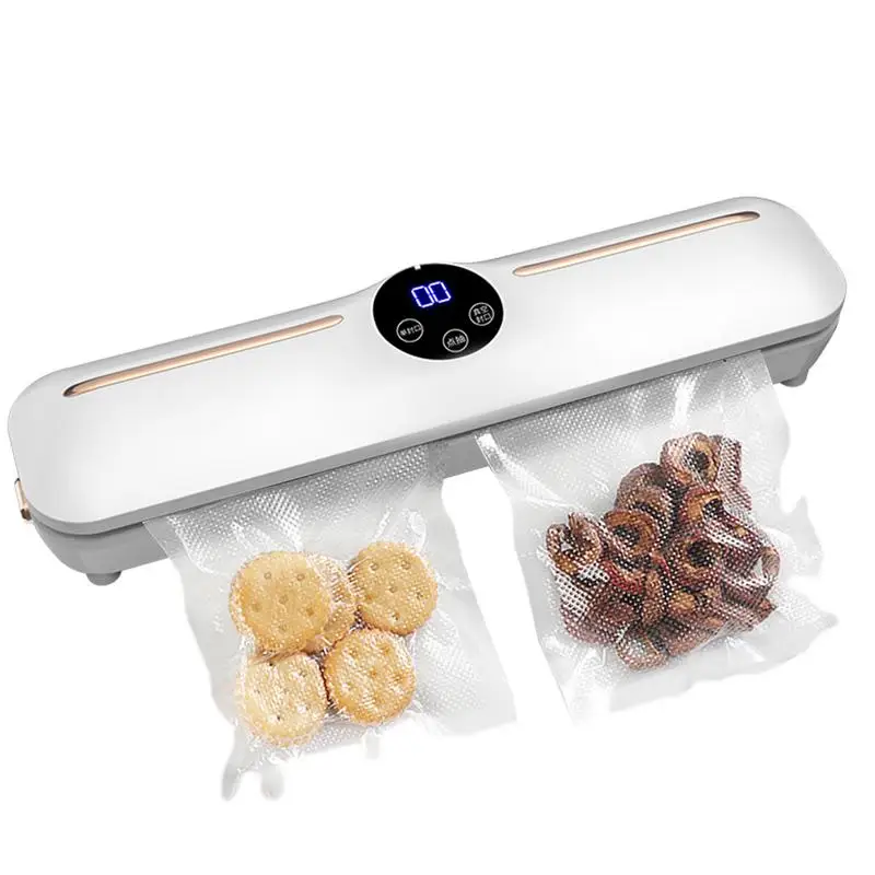 

Vacuum Sealing Machine Compact LED Indicator Lights Dry Moist Food Mode Food Saver Vacuum Sealing Household Packaging Machine