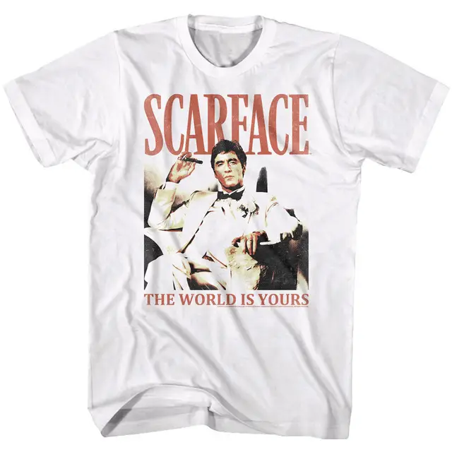 Scarface Tony Montana World is Yours Mens T Shirt: An Iconic Piece of Mafia Movie Fashion