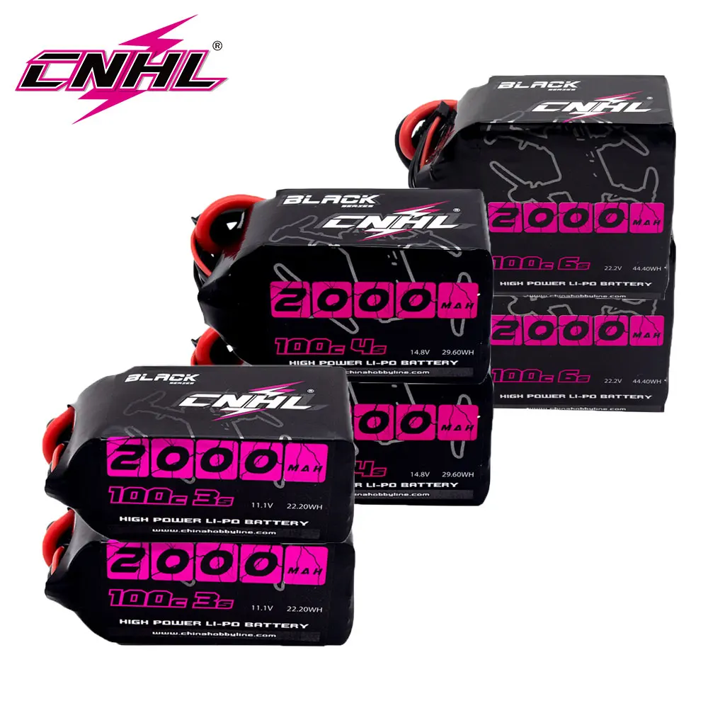 2pcs CNHL Lipo Battery 3S 4S 6S 2000mAh 11.1V 14.8V 22.2V 100C With XT60 Plug For RC Airplane Helicopter Quadcopter FPV Drone 1 2pcs CNHL Lipo Battery 3S 4S 6S 2000mAh 11.1V 14.8V 22.2V 100C With XT60 Plug For RC Airplane Helicopter Quadcopter FPV Drone