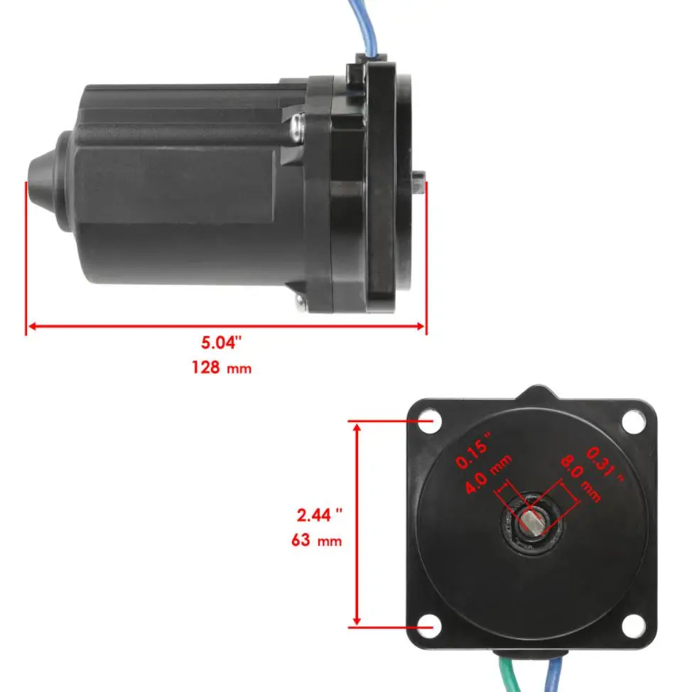 Moteur Hors-bord électrique Moteur Trim Hors-Bord 36120-ZW4 - Compatible BF40/BF50/BF60 - 12V - Démarrage Électrique Moteur D'inclinaison BF40 BF50 BF60