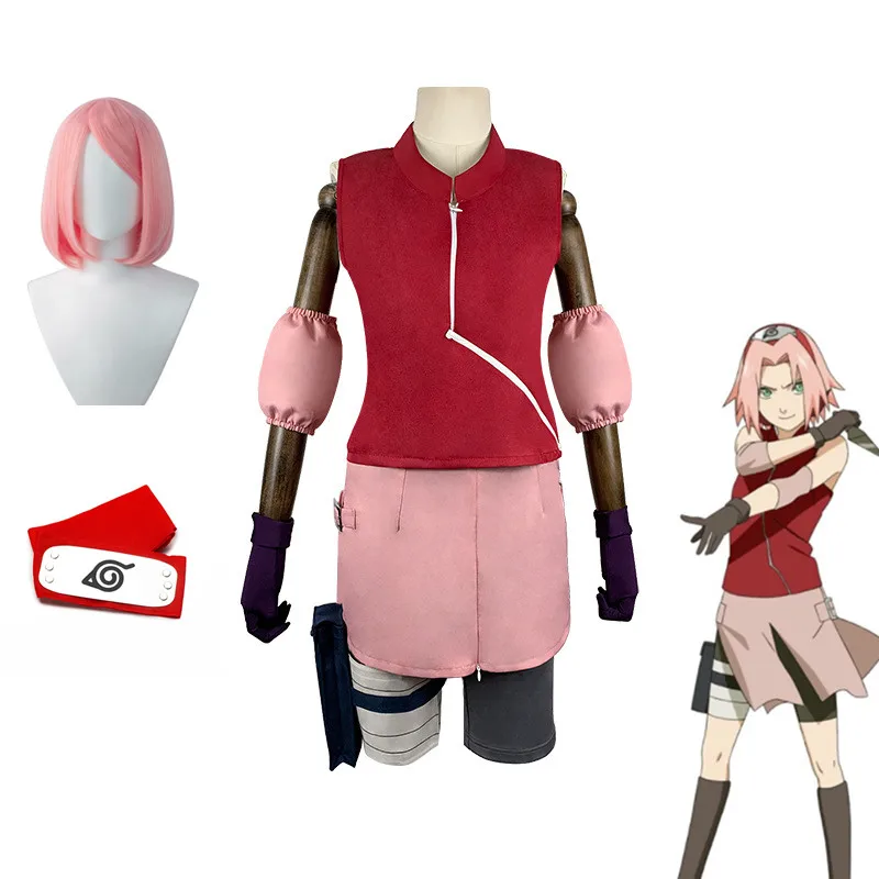 Anime cosplay Haruno Sakura 1st Halloween Cosplay Costume