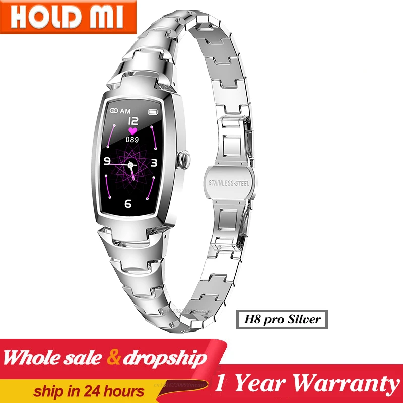 2021 H8 and H8 pro Women Smartwatch Heart Rate Monitor Blood Pressure Smart watch Band  Fitness Tracker lady bracelet Wristband 
