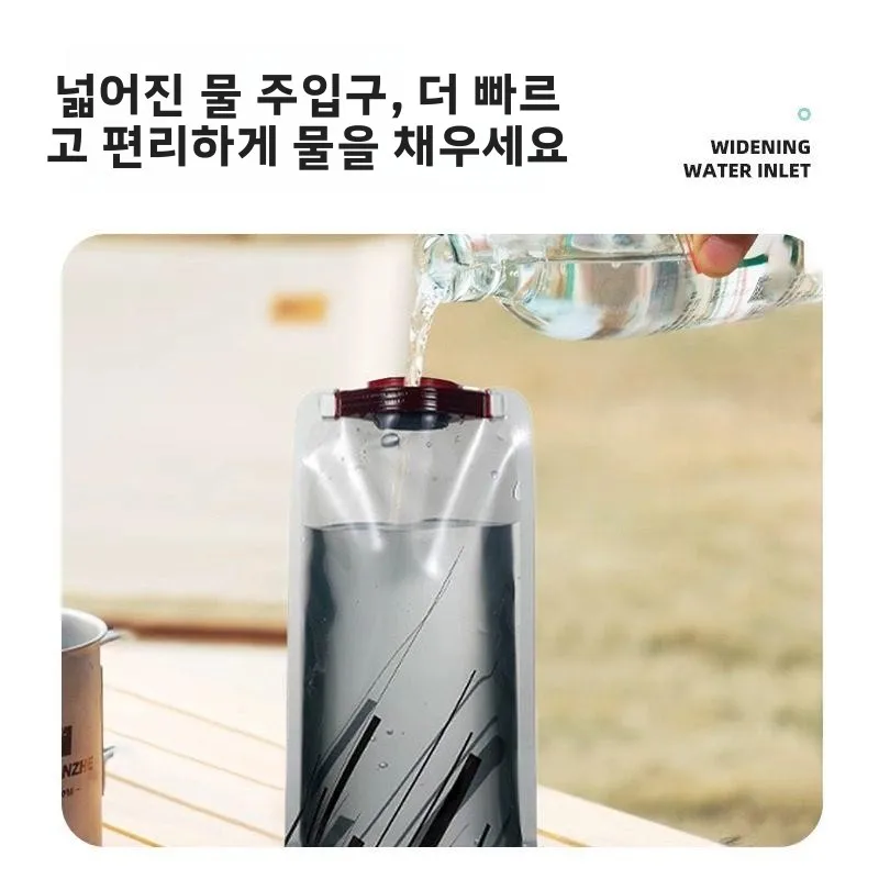 대용량 휴대용 소프트 워터백 음악 축제 여행 야외 스포츠 러닝 투명 두꺼운 PVC 캠핑 장비