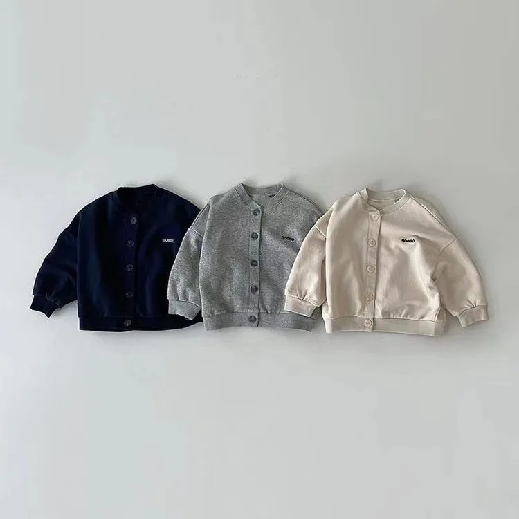 Autumn New Baby Long Sleeve Casual Coat Infant Cute Letter Print Cardigan Jacket Cotton Newborn Toddler Boy Girl Clothes