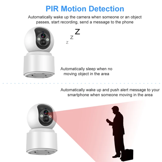 10X Zoom WiFi Camera 5MP Baby Monitoring 1-4Pcs Home Security Built-in Battery PTZ Optical CCTV Auto Tracking Surveillance IP Ca 6