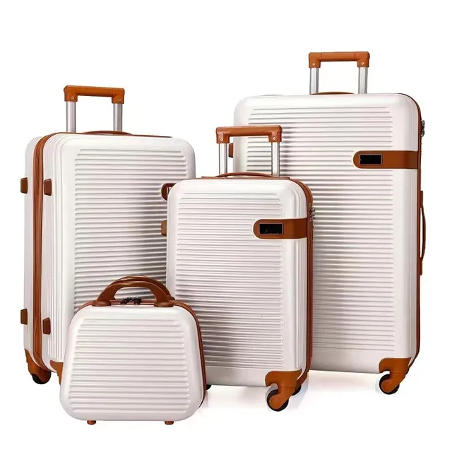 Ensemble de bagages 4 pièces valise à coque rigide roues Spinner boîtier de chariot pour voyage 1