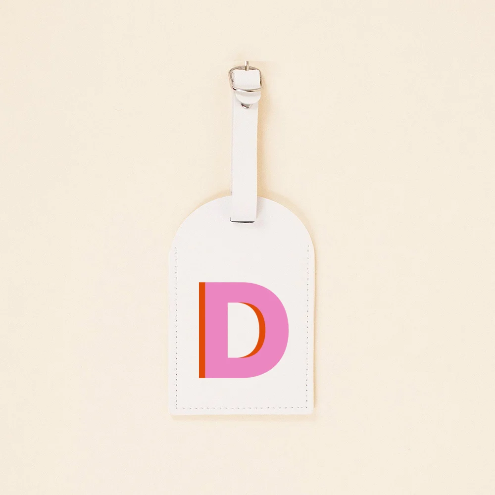 Shadow Monogram Luggage Tag PU Leather for Suitcase Baggage Handbag Travel Bag Label Suitcase Tag Suitcase Label Tag