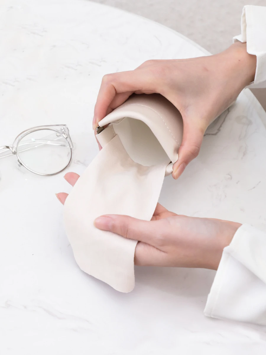 PU Eyewear Bag Portable Eyewear Bag Advanced Sense Automatic Closing