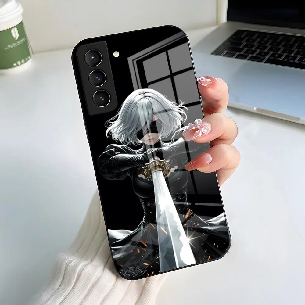 NieR Automata 2B Artistic Glass Phone Case