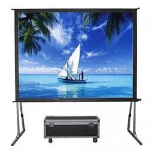 

SMX screen portable 150 inch front and rear material large flight case quick folding projector fast fold projection screen