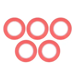 Red Double - Sided Adhesive Tape Set - 5 PCS, Strong Removable PET, Various Widths (4mm)