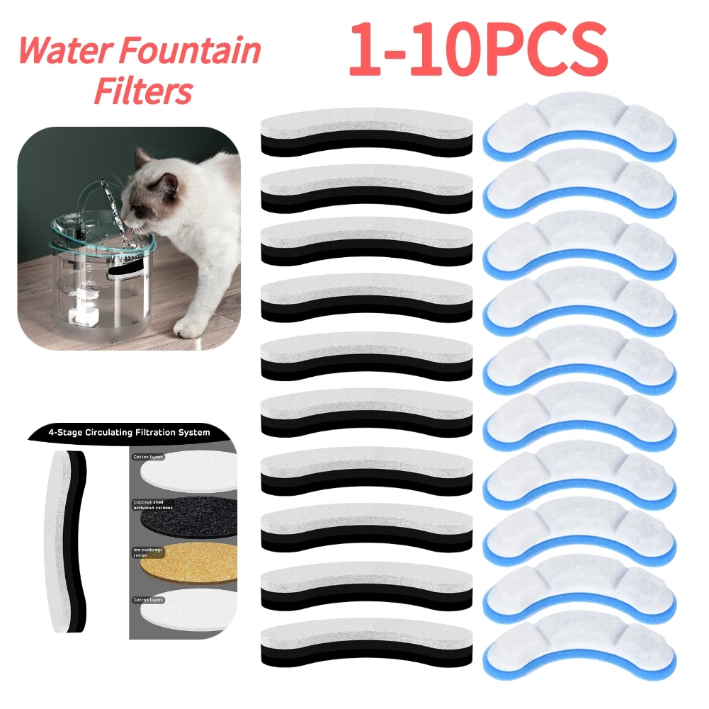 TRUEIN Katzenbrunnen Filter, 12 Stück – Mit Aktivkohle Für Sauberes Wasser