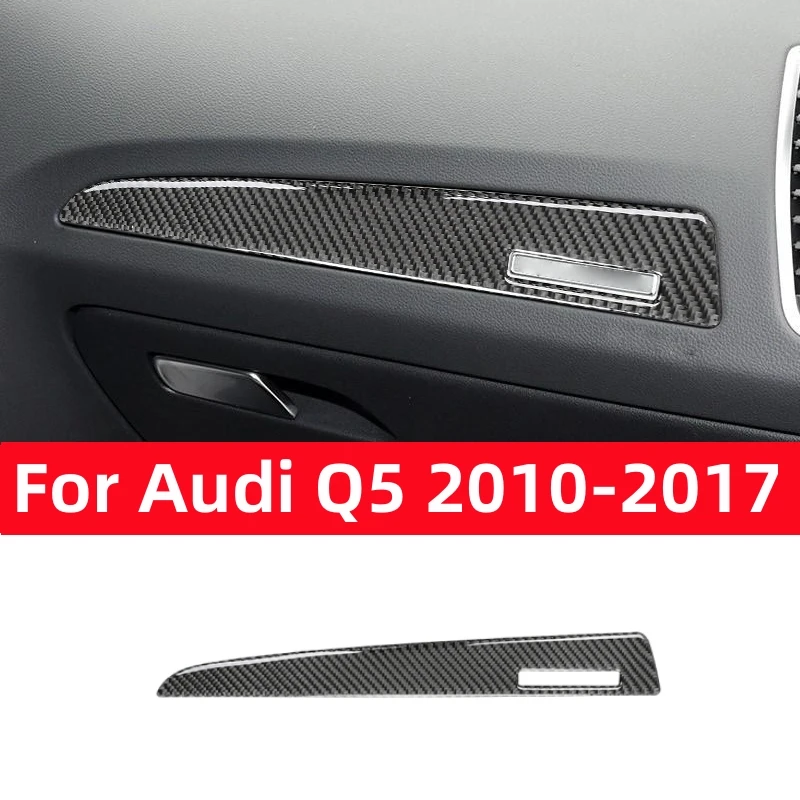 

Аксессуары для Audi Q5 2010-2017, модификация салона автомобильной приборной панели из углеродного волокна, Декоративная полоса, наклейка для отделки