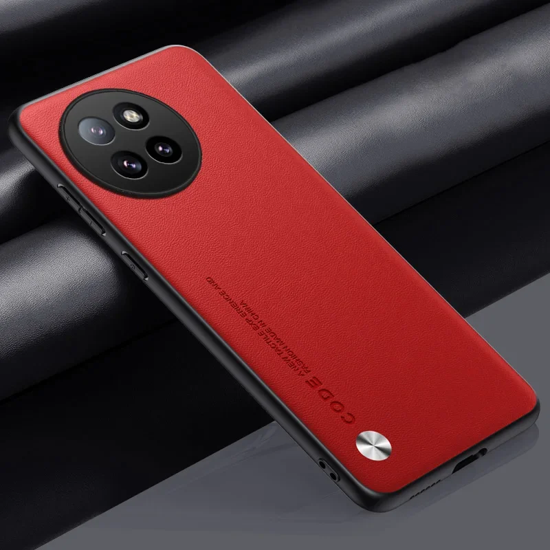 Luxury Leather Shockproof Phone Case - Plain Skin Soft Back Cover