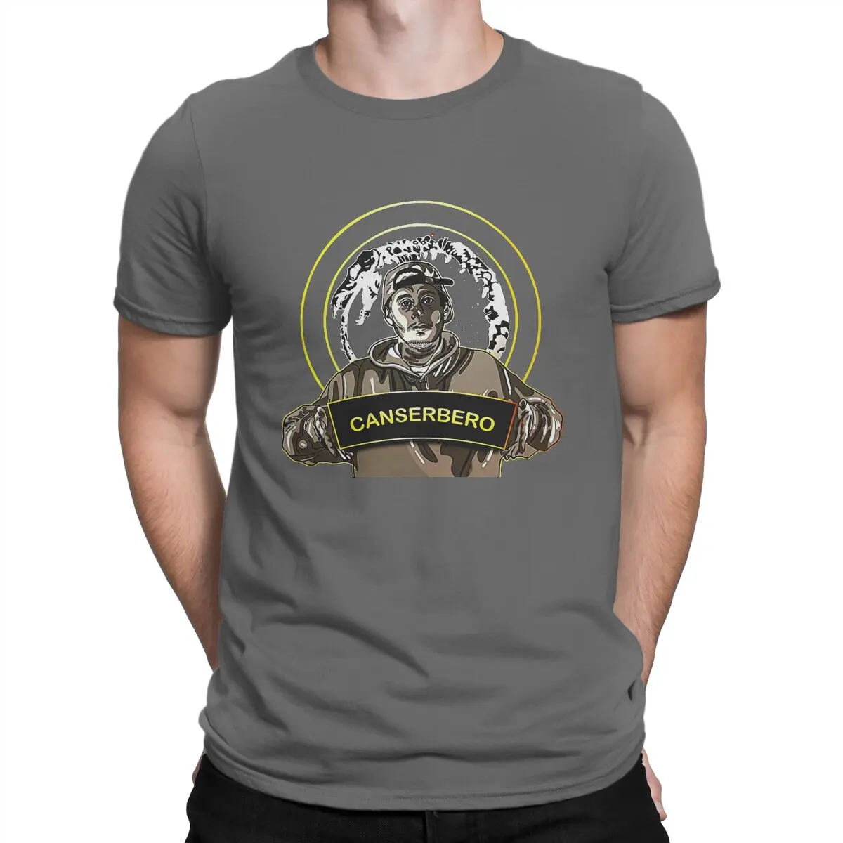 thumbnail image 1 of Camiseta Canserbero para hombre, estilo hip hop, individualidad americana, ropa urbana, nueva tendencia, 1 of 7