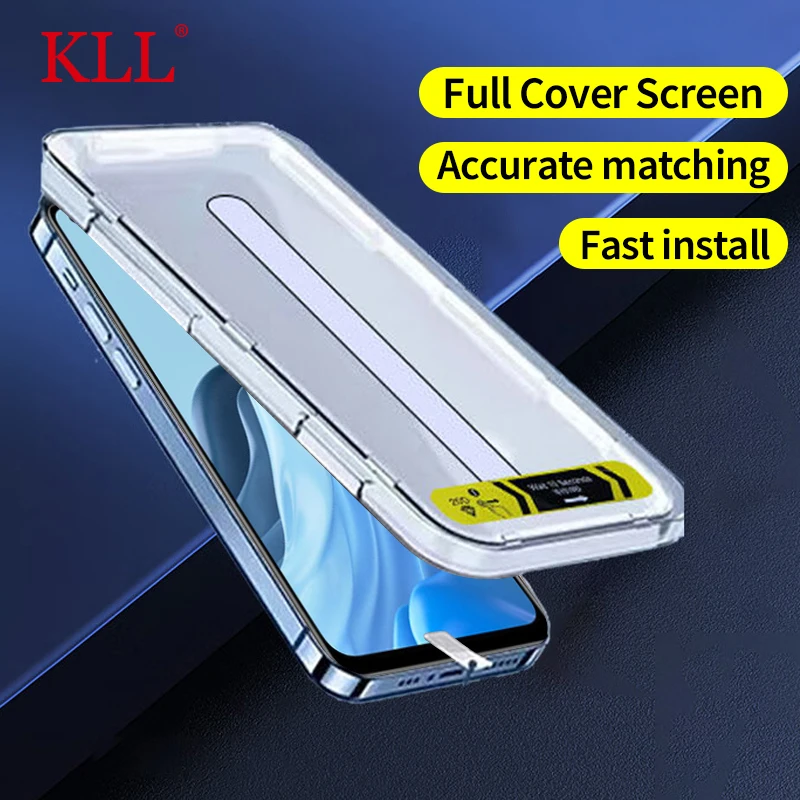 

One-click Installation Full Cover Tempered Glass For OPPO Find X5 X3 X2 Lite Reno 2 3 4 2F Screen Protectors Realme GT 5 3 2 Pro