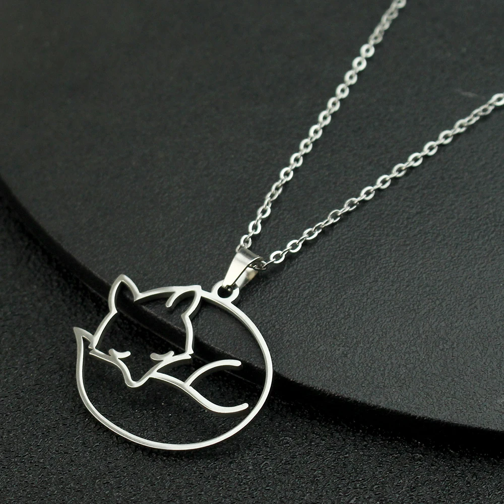 Adorabili Ciondoli Animali Volpe Collane Girocollo Catena Collane Accessori Gioielli Migliori Auguri Per Le Donne Ragazze