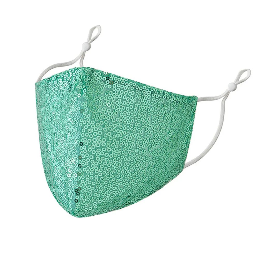 6pcs Adult Women Paillette  Washable Safet  Haze Face  Mask Mascarillas Desechables Disposable  Mouths Covers Dust Mask 5