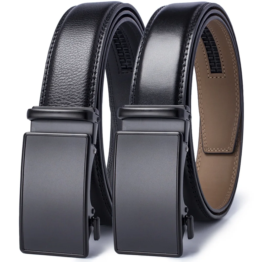 

Men Belt Male Men's belt Genuine Leather Strap luxury brand Automatic Buckle Belts For Men Belts Cummerbunds