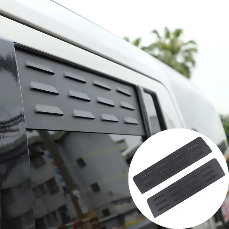 สําหรับ Land Rover Discovery 3 4 LR4 2004-16 อลูมิเนียมสีดํารถด้านหลังประตูช่องระบายอากาศบานประตูหน้าต่างฝาครอบรถอุปกรณ์เสริม 1