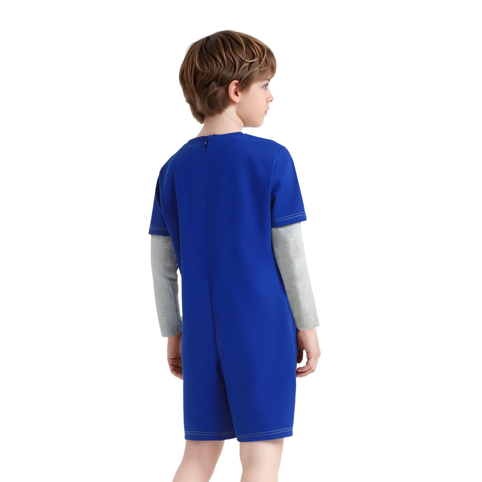 Anpassbare Kleidung für Kinder mit besonderen Bedürfnissen, Baumwoll-Strampler, Rundhalsausschnitt, lange Ärmel, Reißverschluss, einteiliger Overall, ideal für den ganzen Tag – Detail 31