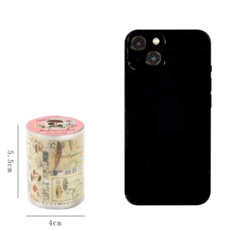 빈티지 식물 자연스러운 다이컷 스탬프 와시 테이프, 스크랩북킹 DIY 장식 콜라주 재료, 홈 저널링 공예 용품