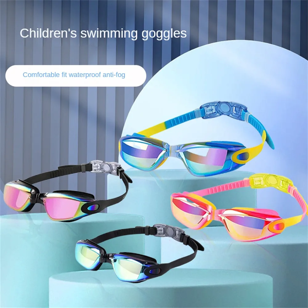 

Professional Colorful Children Silicone Swimming Goggles Anti Fog UV Swimming Glasses Waterproof Silicone Swim Eyewear Kids
