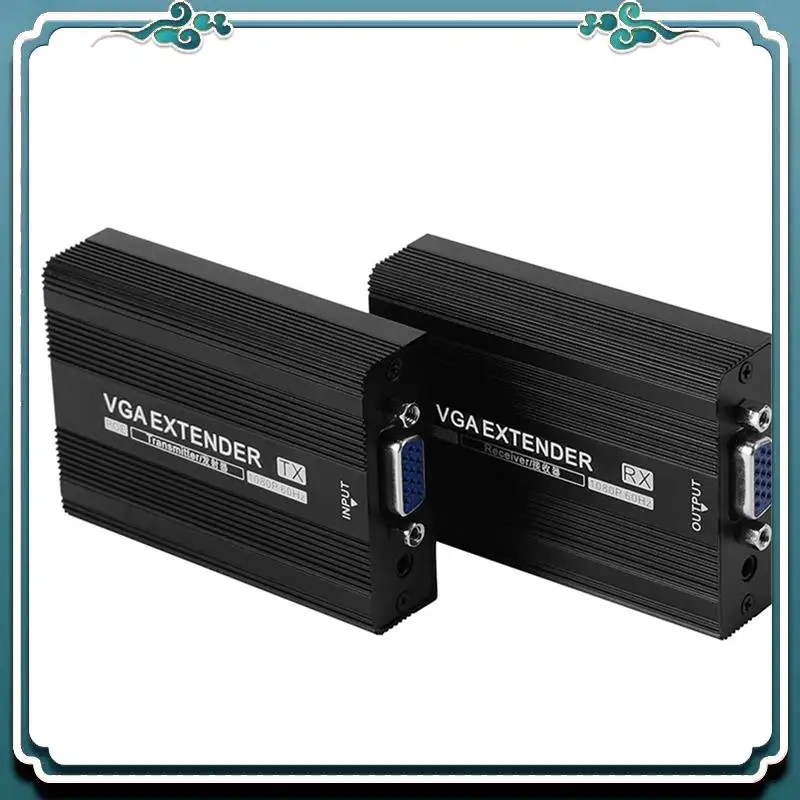 150M VGA 네트워크 익스텐더 RJ45 VGA 익스텐더 오디오 송신기 수신기 POE 전원 공급 장치 US 플러그 1Set