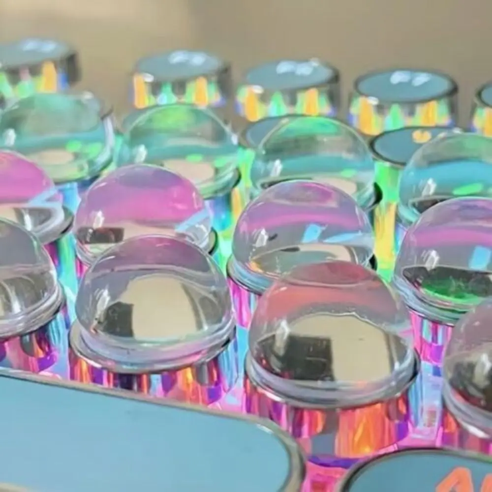 Silicone Nail Art Keyboard Sticker Transparent Hemispherical Keyboard Stickers Nail Art Typing Assistant