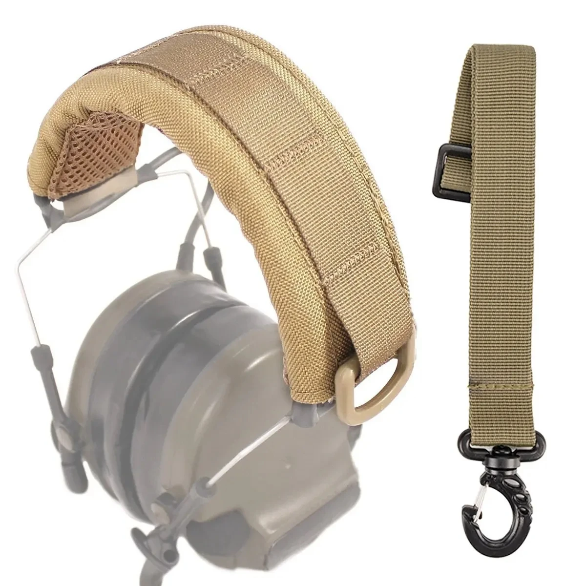 Tactical Headset Tactical Modular Headset Cover Molle Headband Earphone Microphone Protection Case Hunting Earmuff Headphone Stand Strap headphone cover tactical headset
