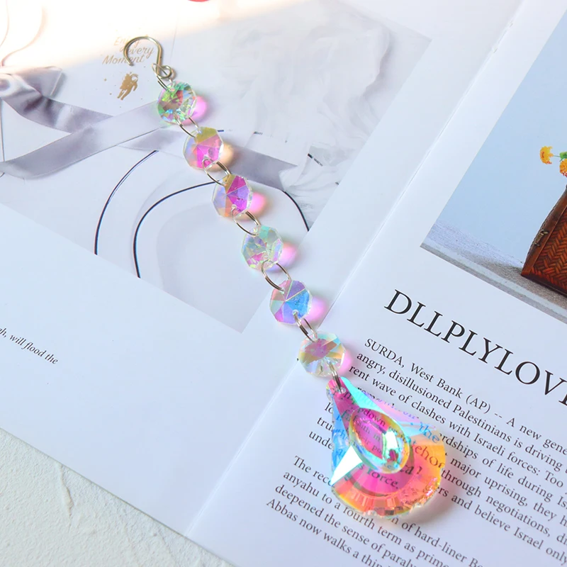 Prism Suncatcher, Hanging Window Crystals, Rainbow Light Catcher,Crystal Sun Catcher, Summer Gift, Octagon Beads