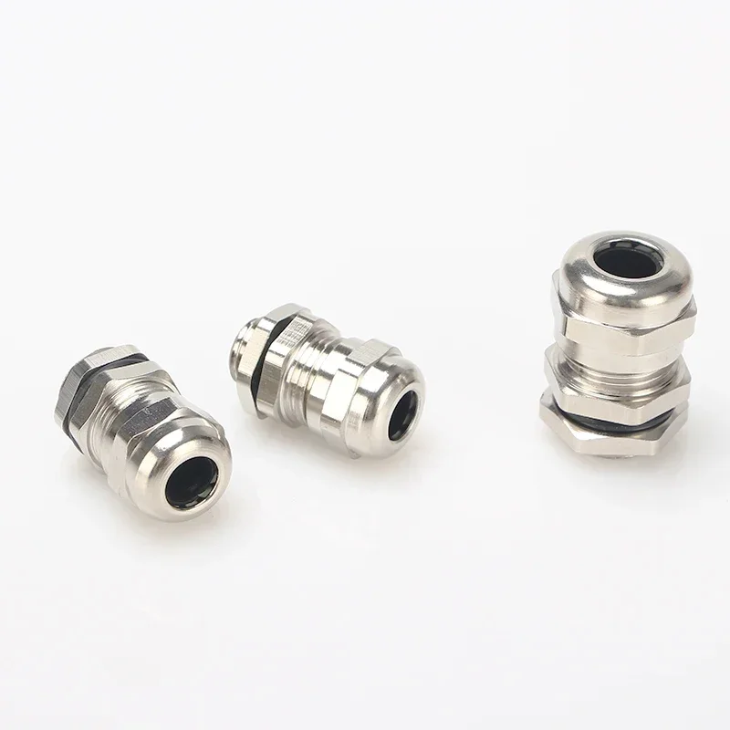 Waterproof Cable Gland Connector IP68 Nickel Plated Brass Metric Cable M8 Fit 2-4mm 5 Pcs