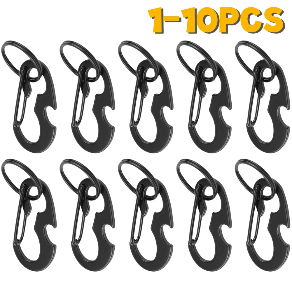 Clip Quick Release Climbing Accessories D-type Metal Multifunctional Outdoor Carabiner EDC Tool Hook Hanging Keychain