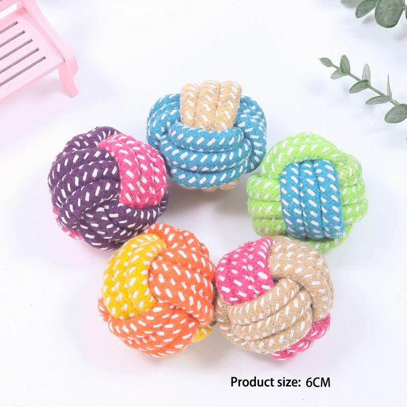 Durable Dog Chew Rope Toy Knot Ball For Small Puppies Bite Resistant Molar Teeth Cleaning Self Play Boredom Relief Pet Supplies S785fd130c4e341ee803b66526a5e089fO