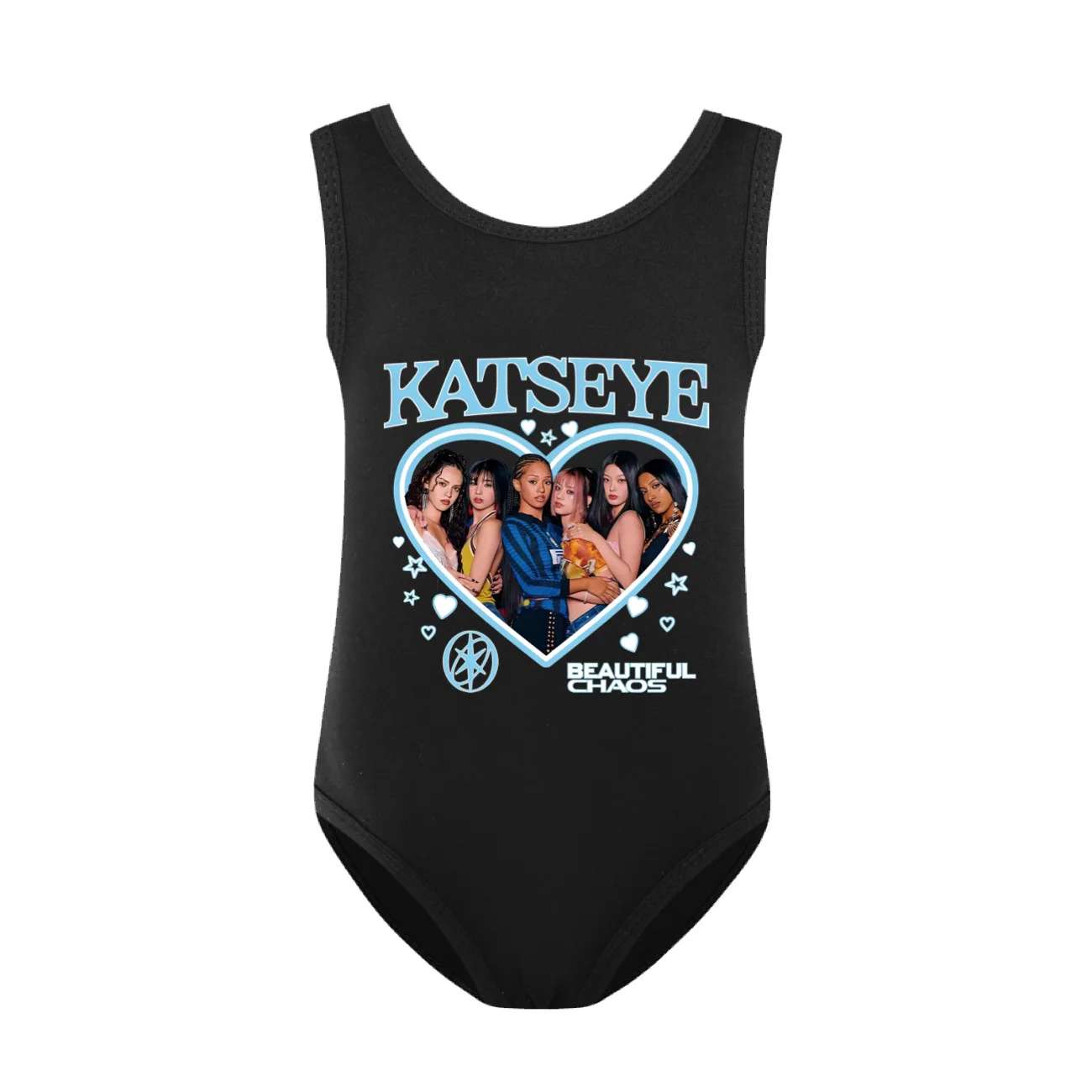 Heißer koreanischer Stil Katseye Graphic Clothes Kinder-Bademode für Mädchen, Sommer-Einteiler-Badeanzug, ärmellose Bade-Bikini-Sets für Kinder – Detail 26